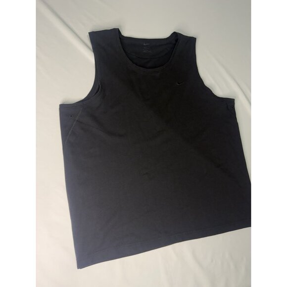 Nike DRI FIT Sleeveless Muscle Shirt Men's LARGE Black Activewear - Picture 3 of 7